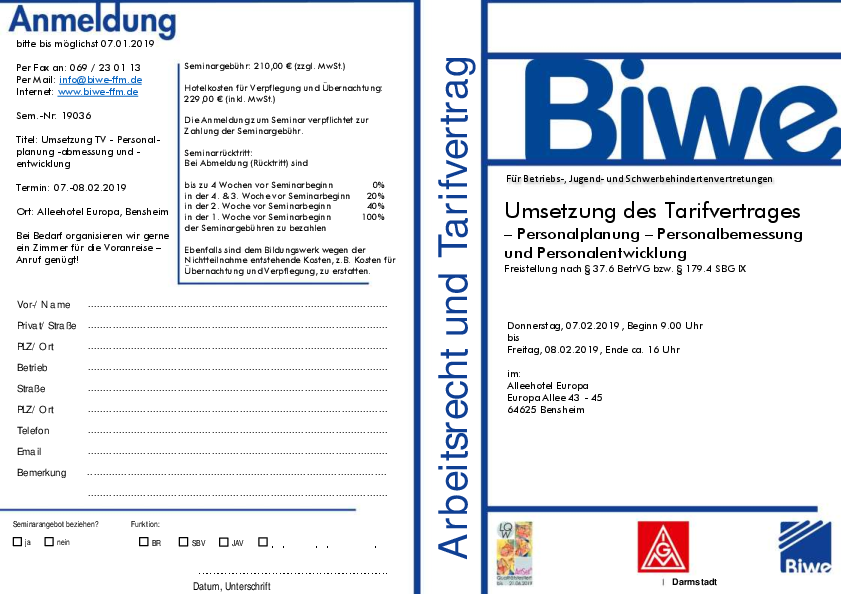 Personalbemessung Und Personalplanung 72 Bis 822019 In Bensheim